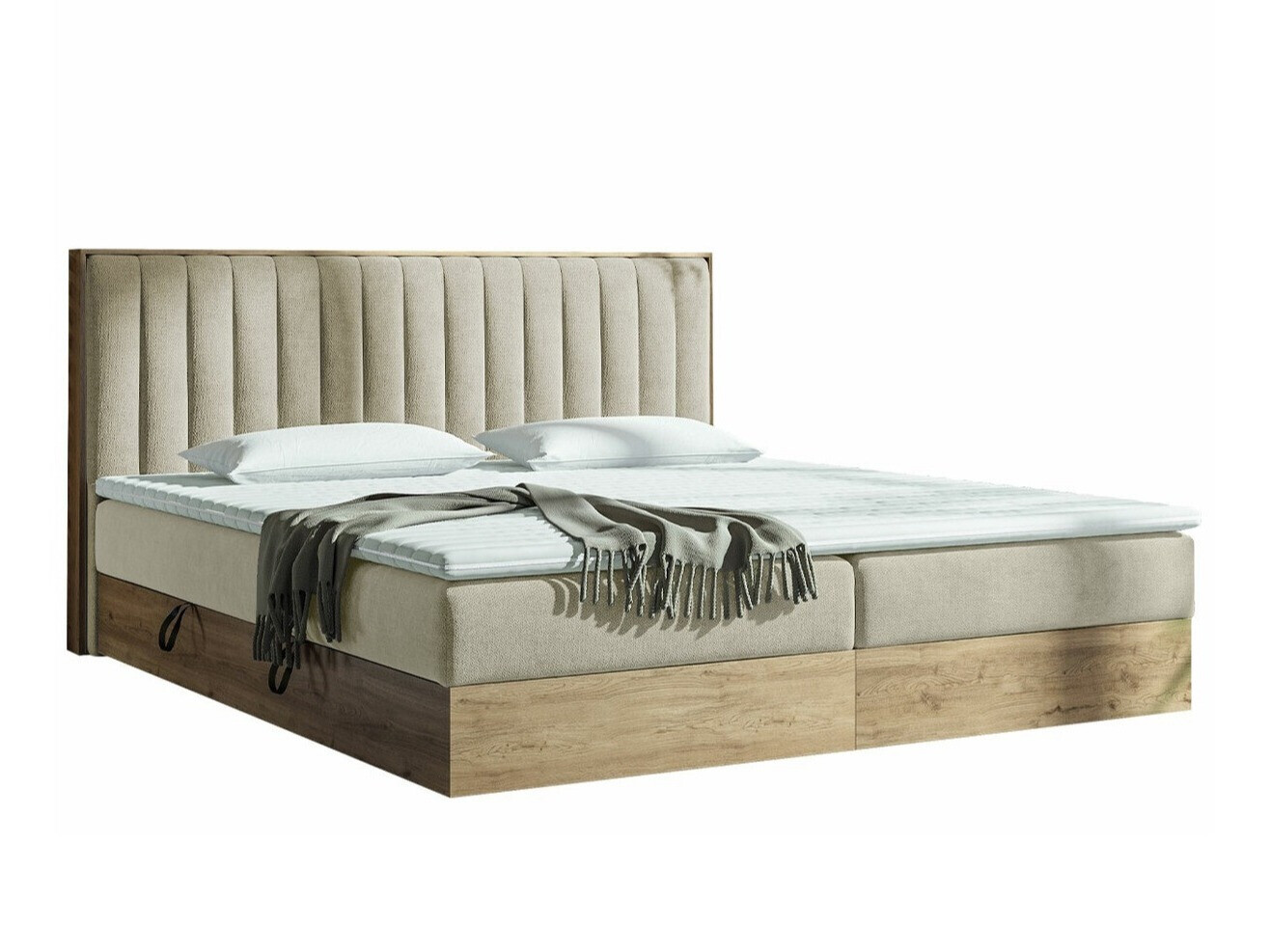 Cama continental ComfiDream Odelra (Carvalho dourado + Soro 21)