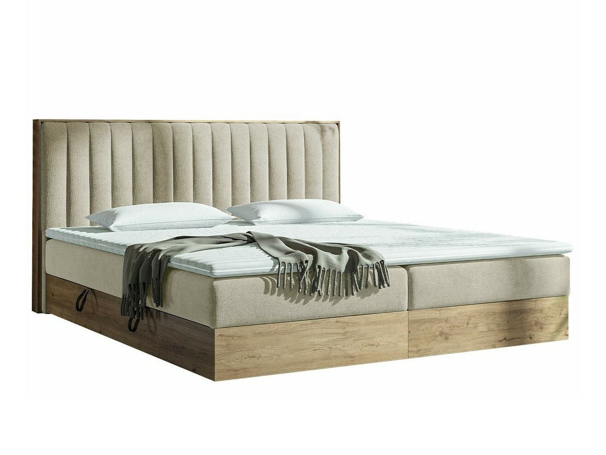 Cama continental ComfiDream Odelra (Carvalho dourado + Soro 21)