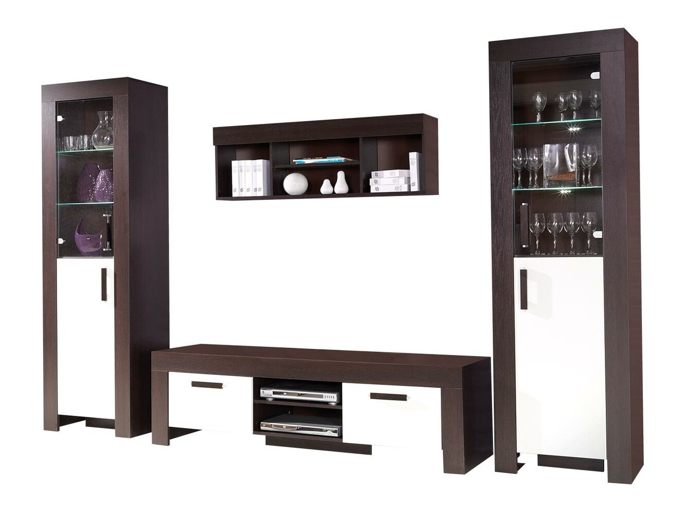 Conjunto para sala de estar Melfeli 124 (Milanão carvalho + Creme)