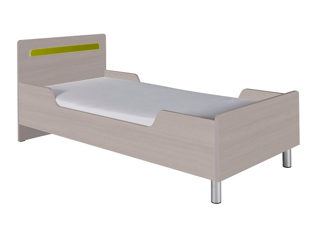 Cama Toledo B107 (Madeira de freixo + Verde)