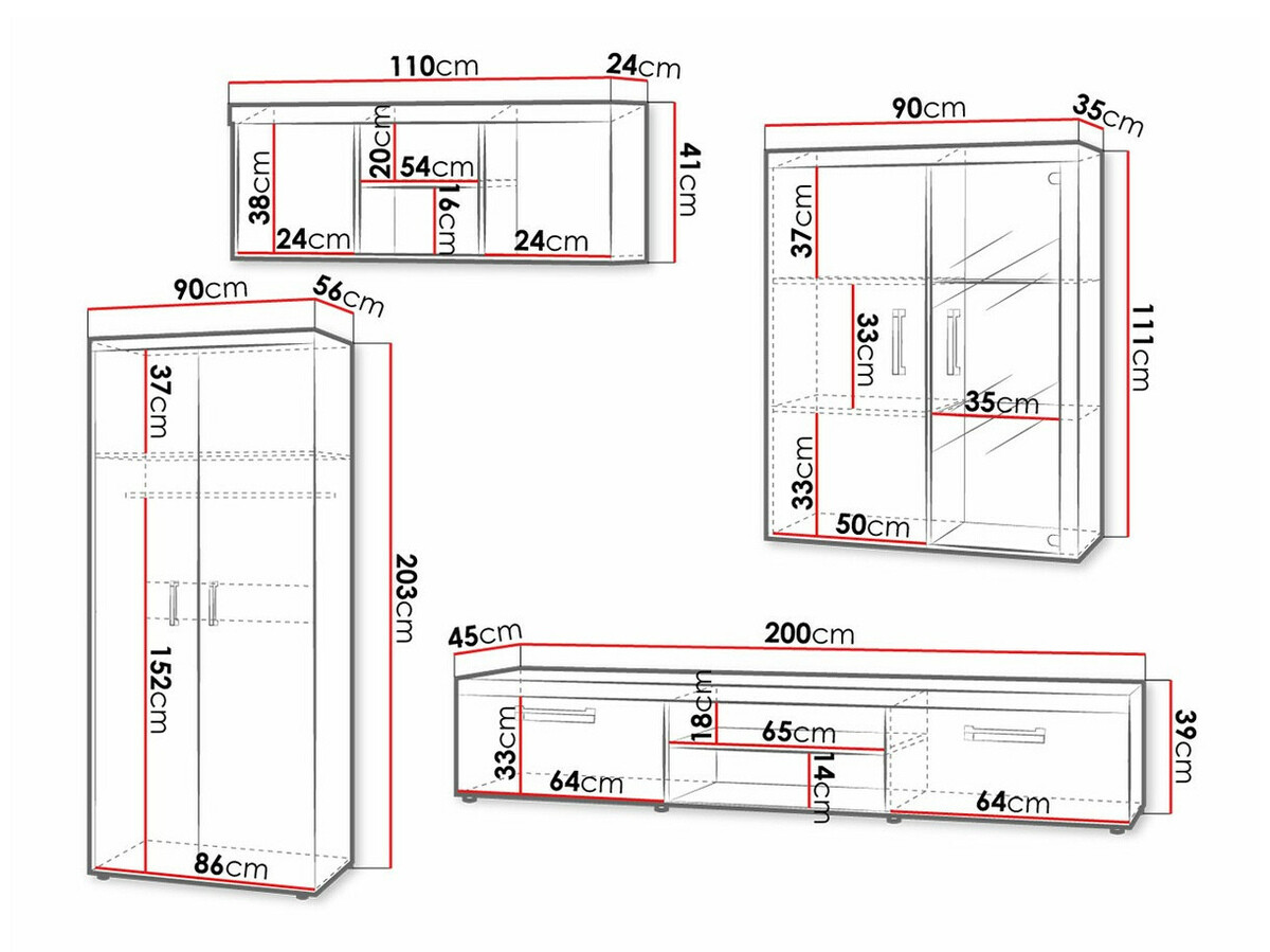 Conjunto para sala de estar Cormiru 107 (Ameixa + creme)