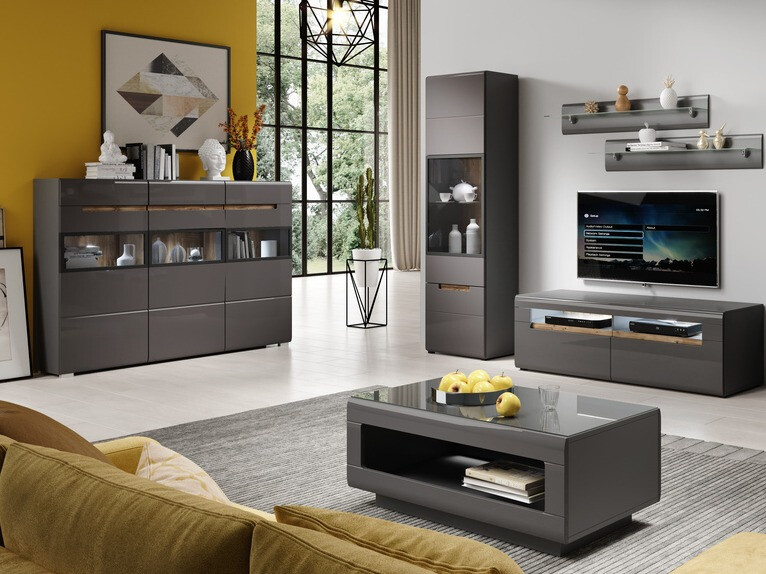 Cómoda Austin D106 (Antracite + Gloss antracite)