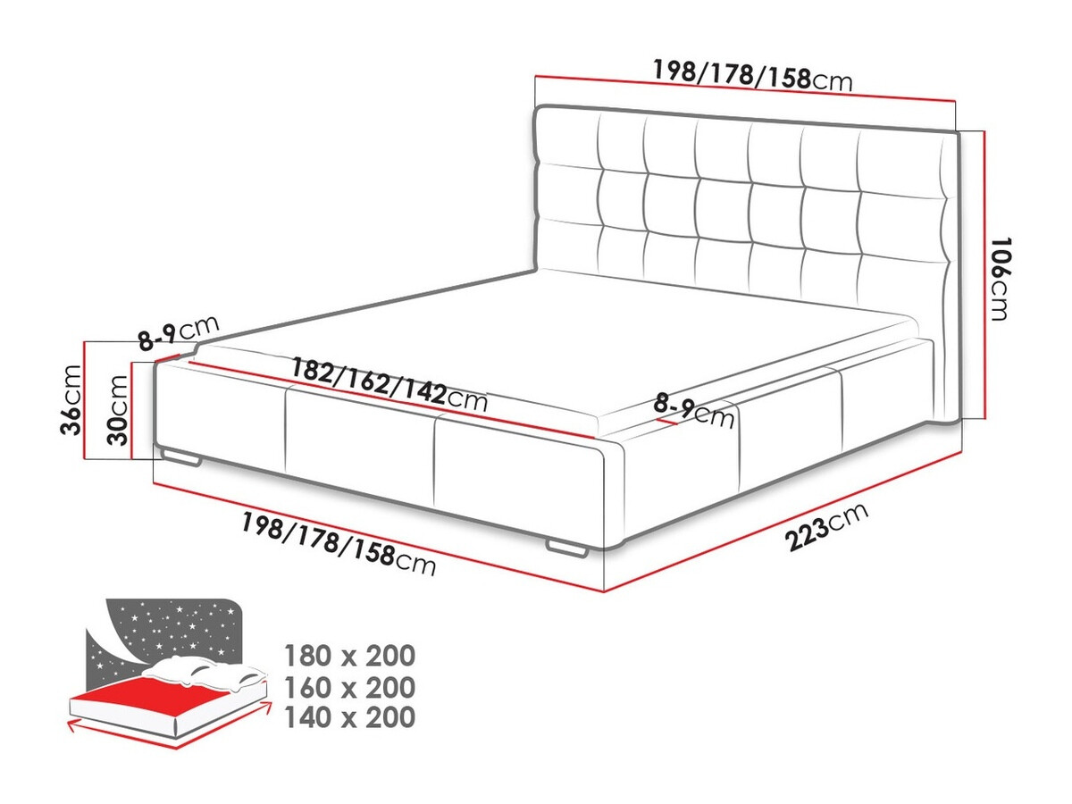 Cama ComfiDream 129 (Madryt 120)