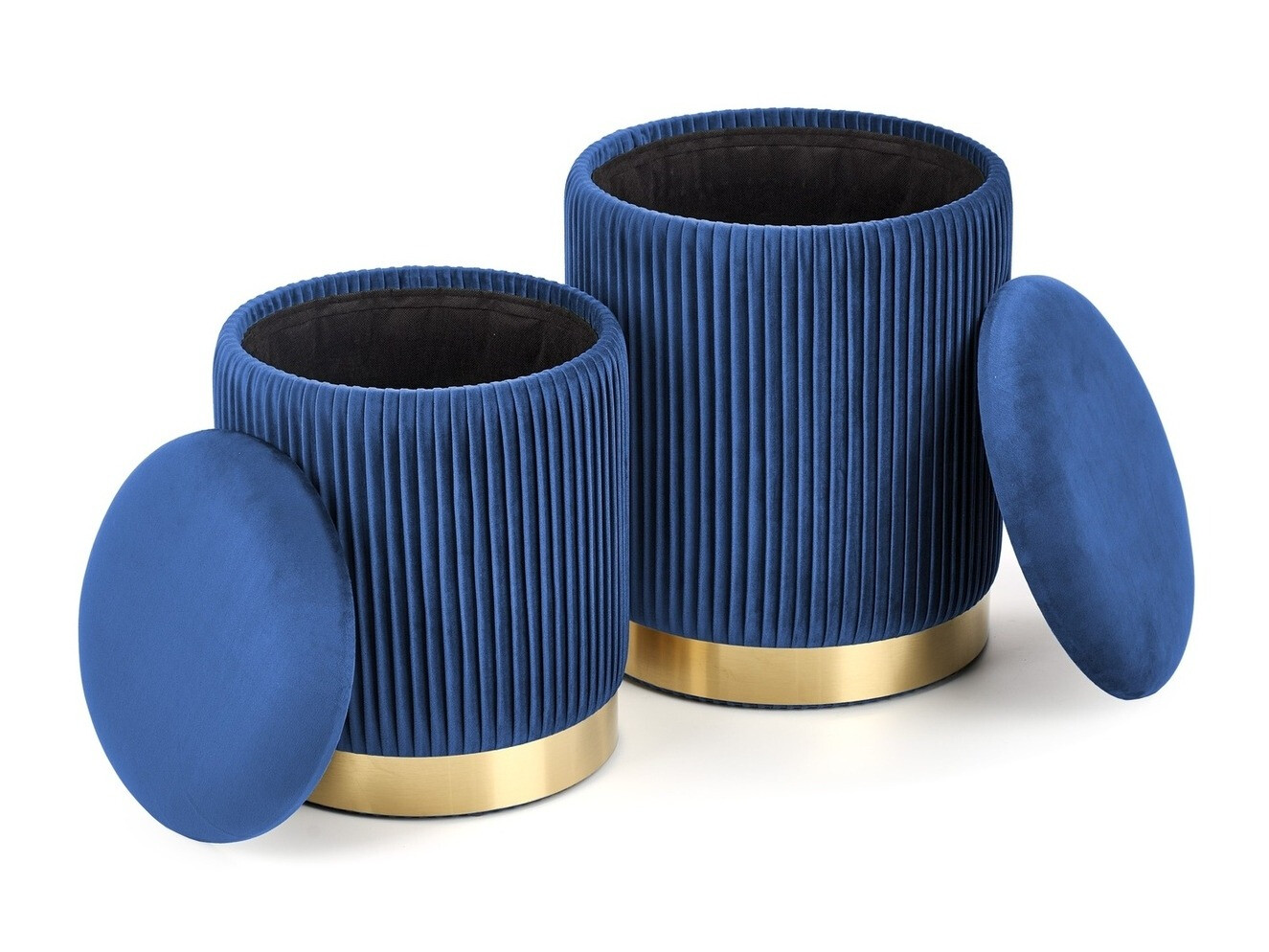 Conjunto de pufes Houston 1153 (Azul escuro)