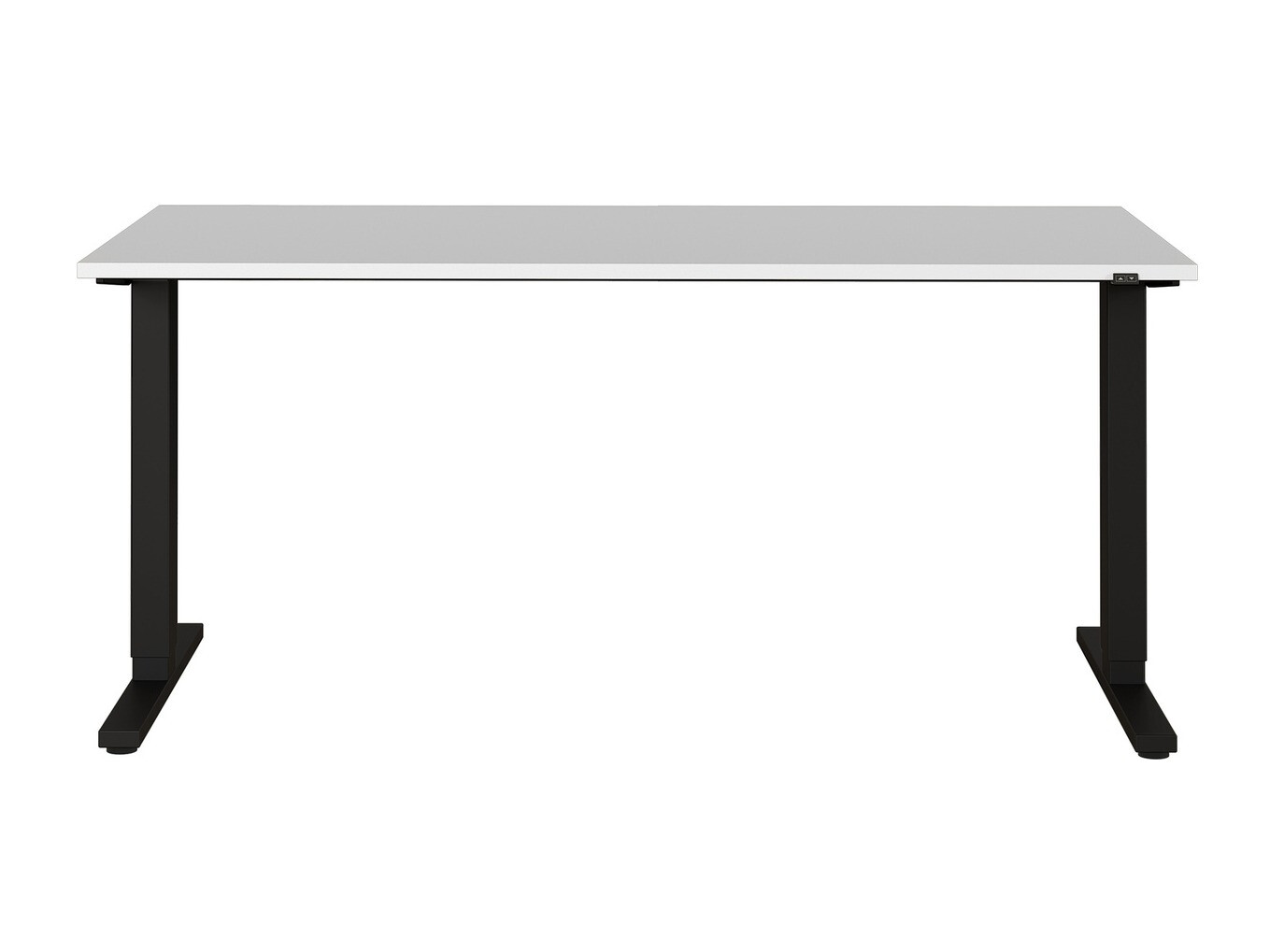 Secretária de trabalho com altura ajustável Eliromo 109 (Cinzento claro + Preto)