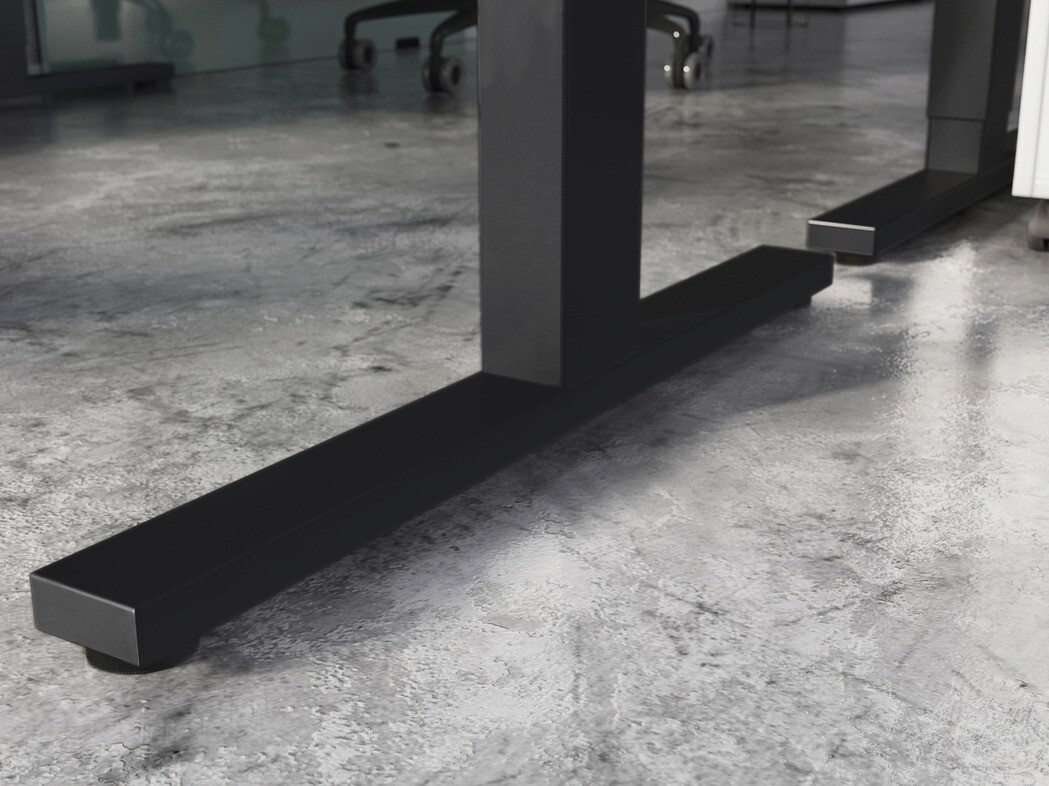 Secretária de trabalho com altura ajustável Eliromo 109 (Cinzento claro + Preto)