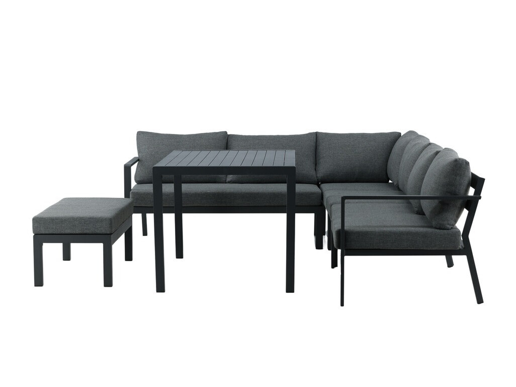 Conjunto de mobiliário para o exterior Dallas 3119 (Preto + Cinzento)