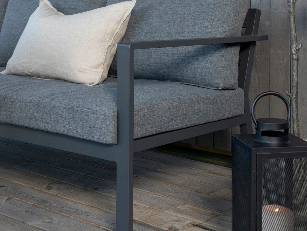 Conjunto de mobiliário para o exterior Dallas 3119 (Preto + Cinzento)