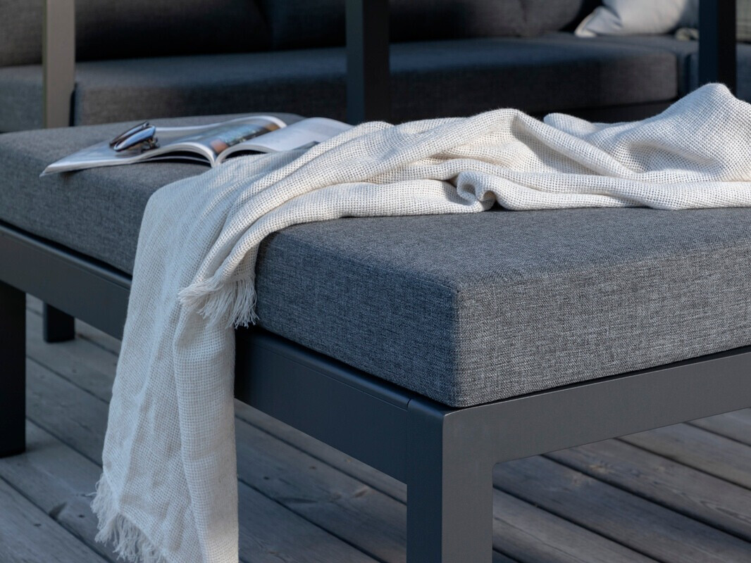 Conjunto de mobiliário para o exterior Dallas 3119 (Preto + Cinzento)