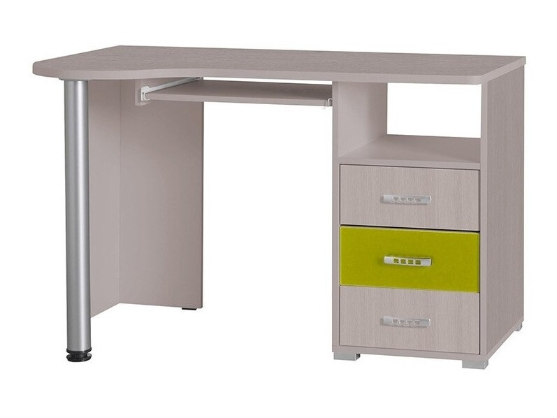 Mesa de escritório Toledo B106 (Madeira de freixo + Verde)