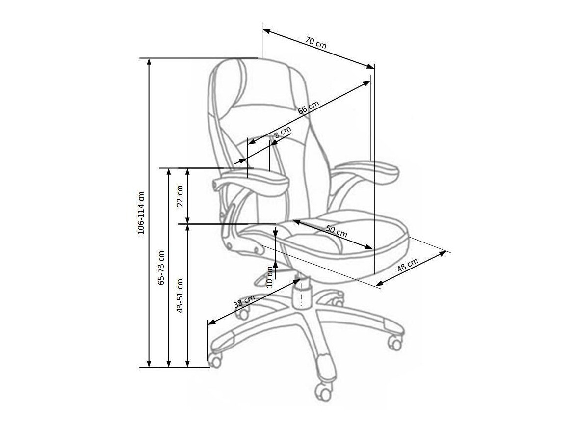 Cadeira de escritório Houston 187 (Castanho)