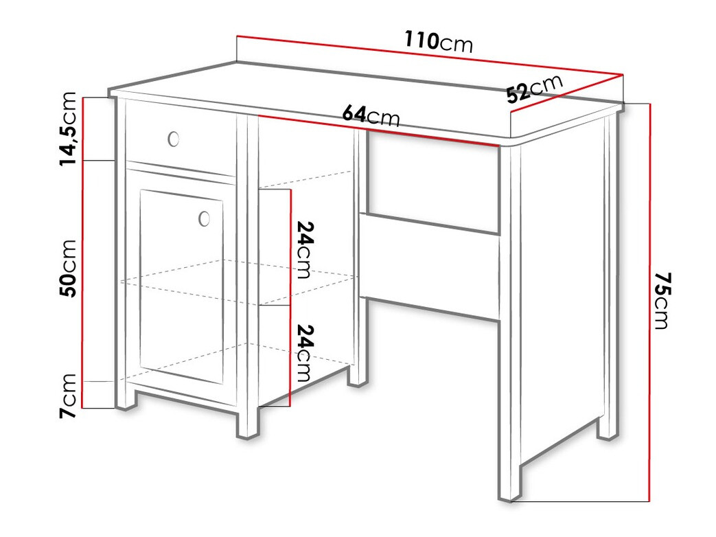 Mesa de escritório Elblive 120
