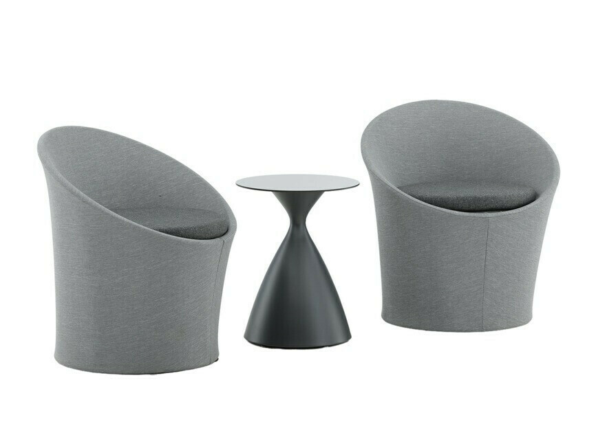 Conjunto para varanda Dallas 3118 (Cinzento + Preto)