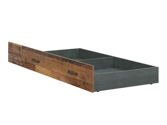 Cama com arrumação Belsera 105 (Castanho + Matera cinzento)