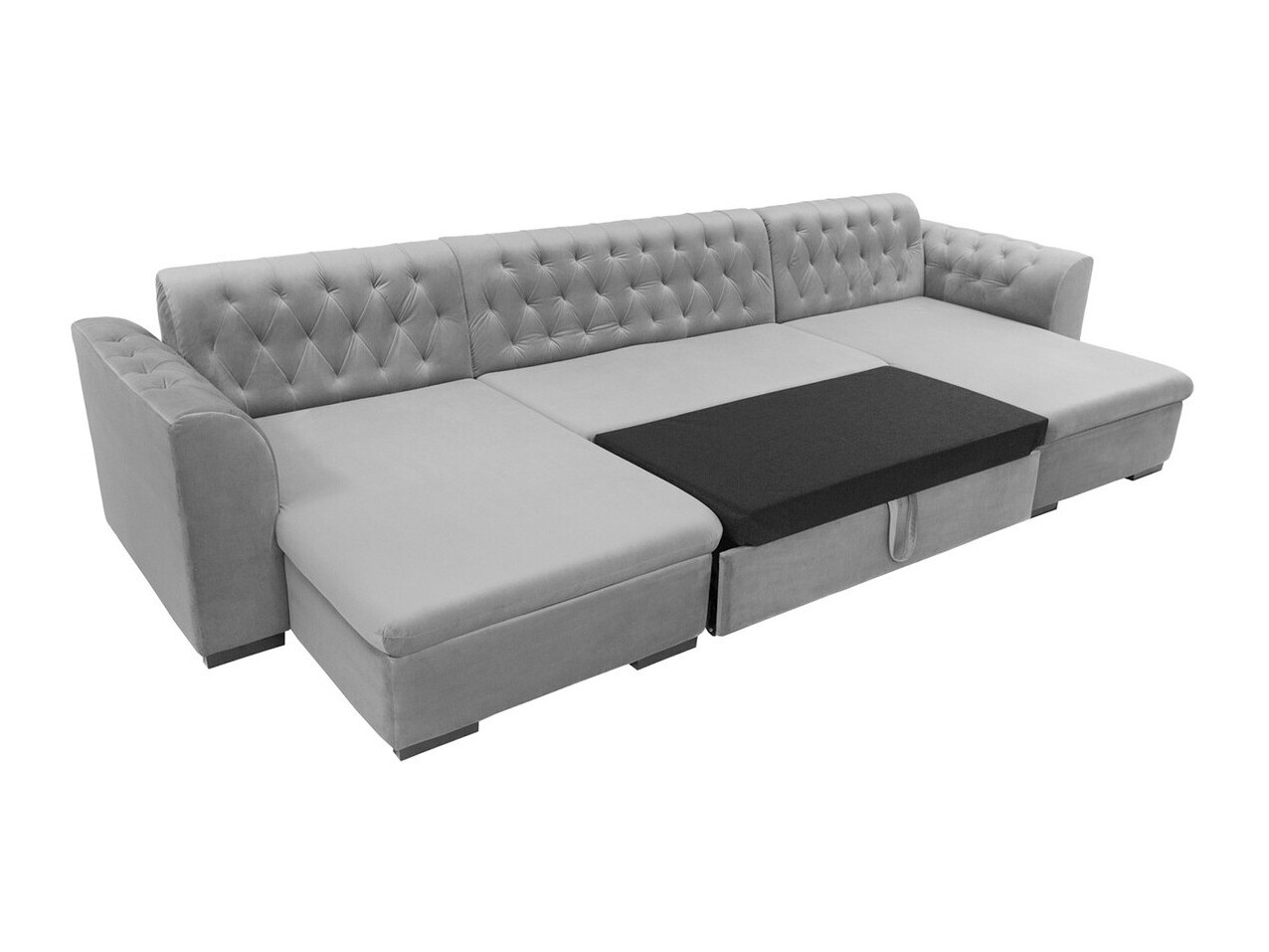 Chesterfield sofá de canto Comfivo 255 (Magic Velvet 2250 + Senegal 825)