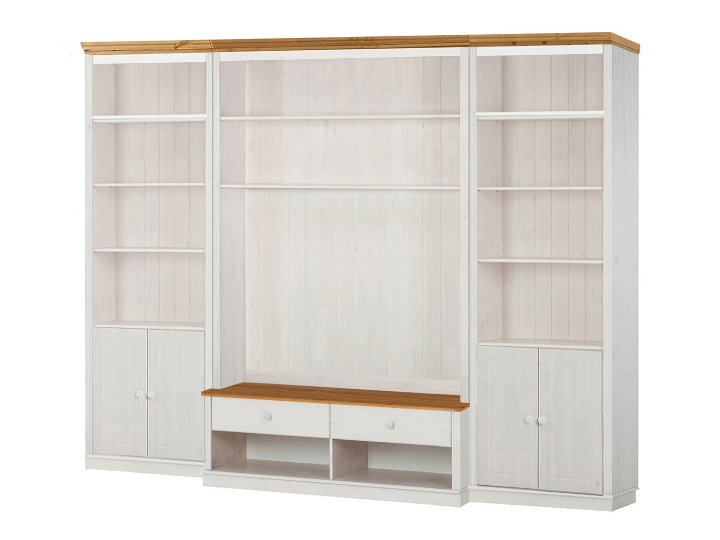 Conjunto para sala de estar Saltoro 141 (Branco + Pinheiro)