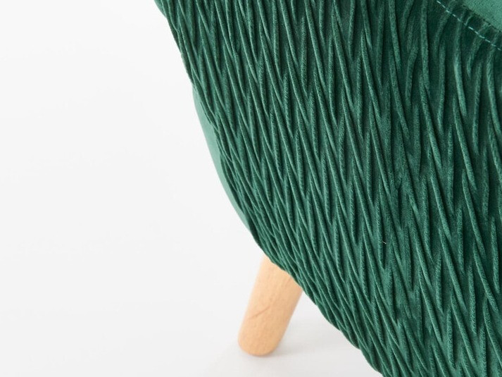 Poltrona Houston 838 (Verde escuro + Madeira clara)