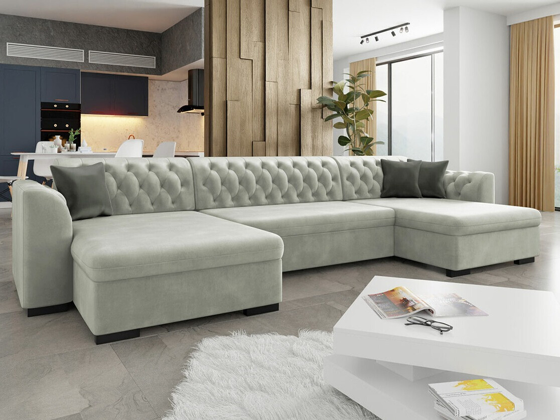 Chesterfield sofá de canto Comfivo 255 (Magic Velvet 2240 + Magic Velvet 2217)