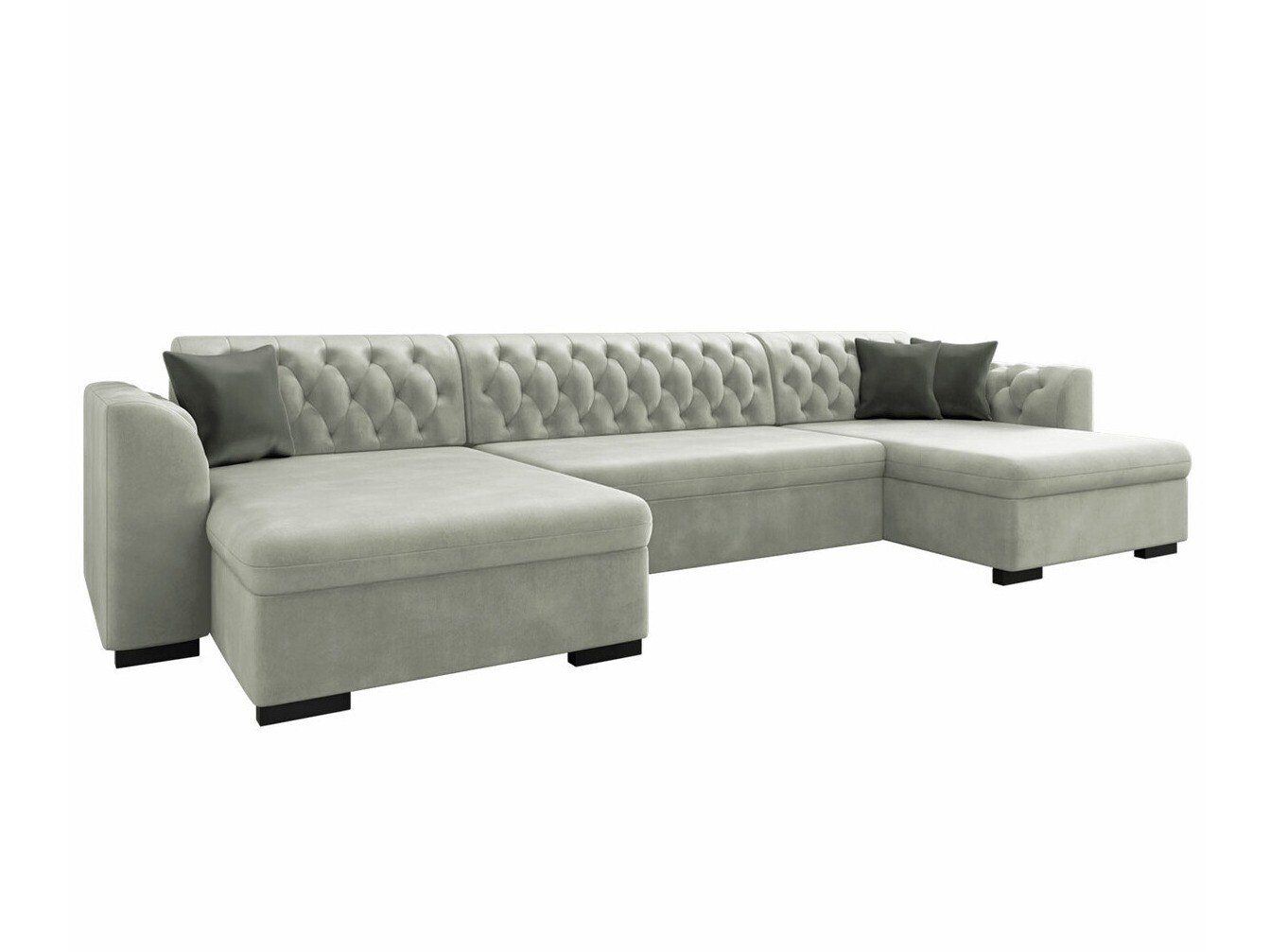 Chesterfield sofá de canto Comfivo 255 (Magic Velvet 2240 + Magic Velvet 2217)