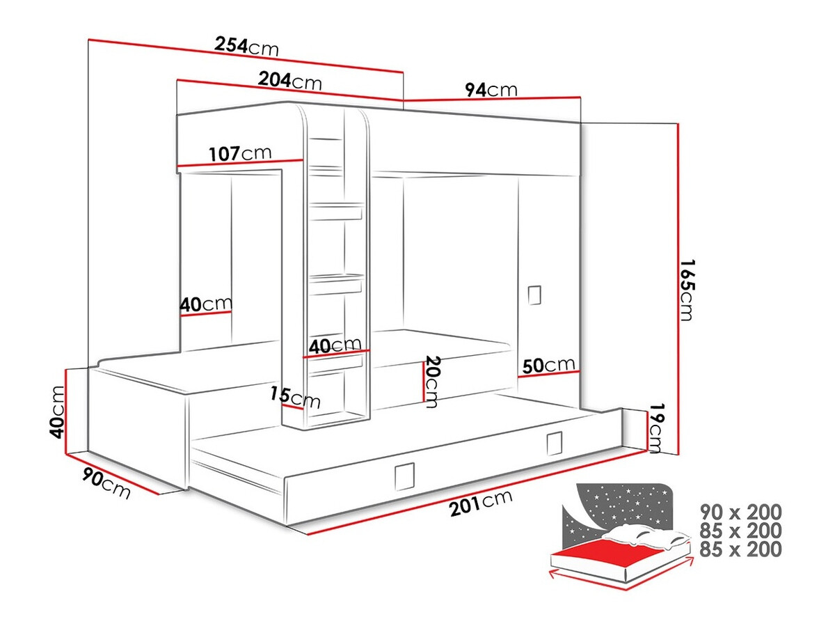 Beliche Hartford 191 (Branco + Cor-de-rosa brilhante + Branco brilhante)