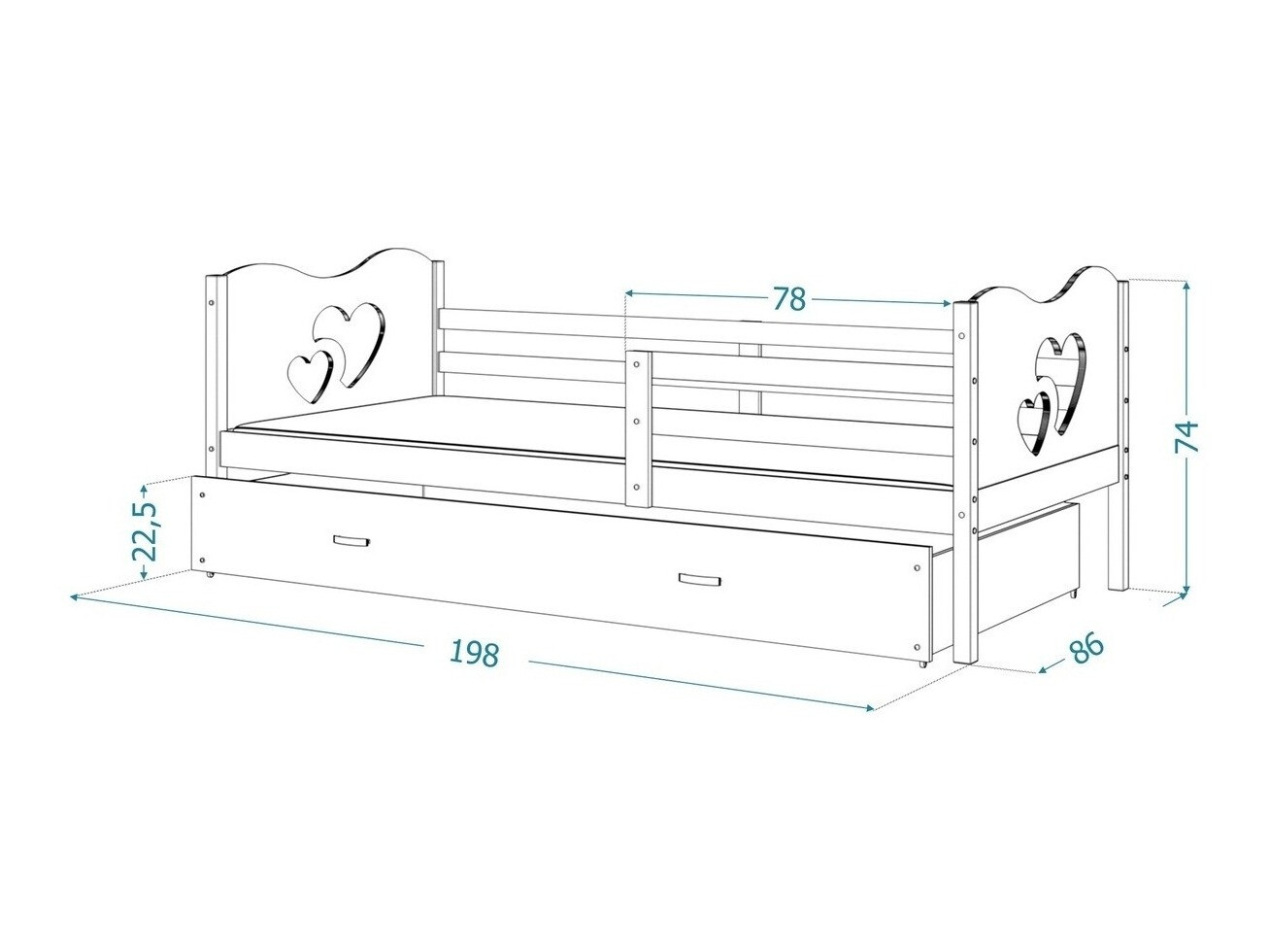 Cama Aurora 163 (Pinho)