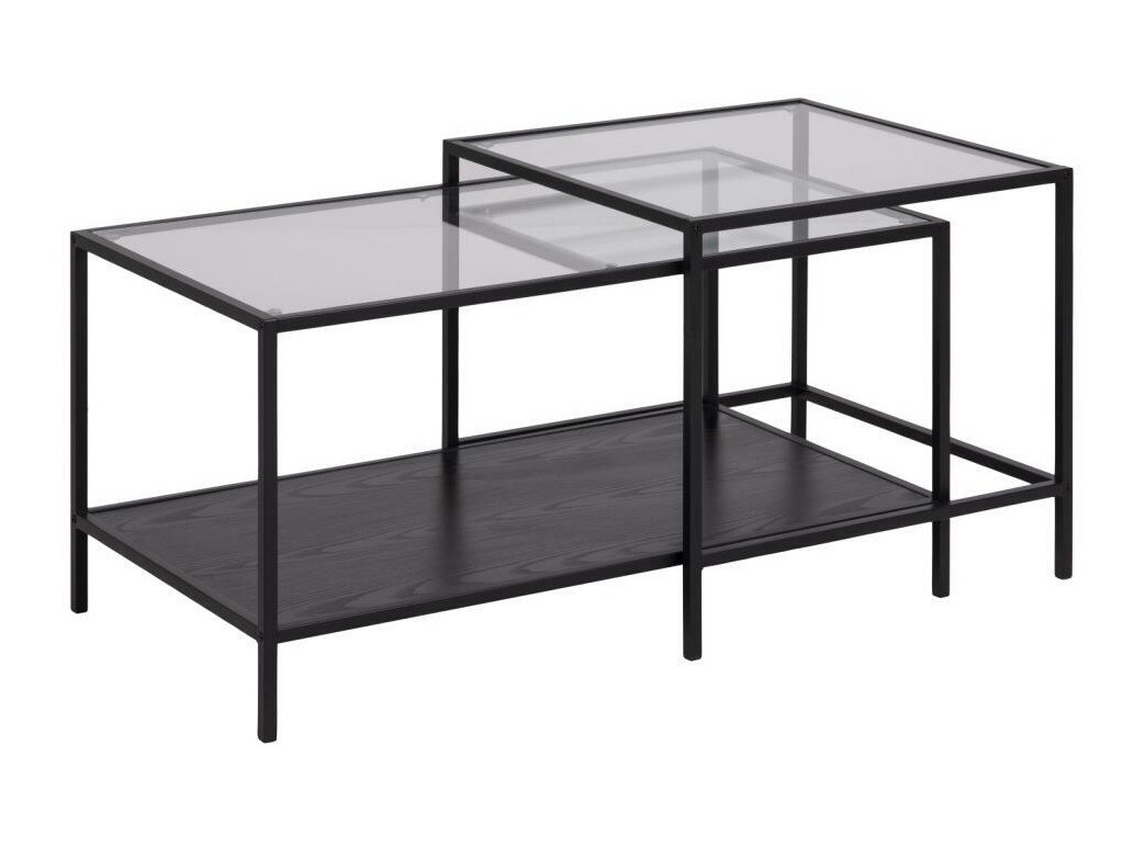 Conjunto de mesa de centro Norsica Sevferi 189 (Preto)