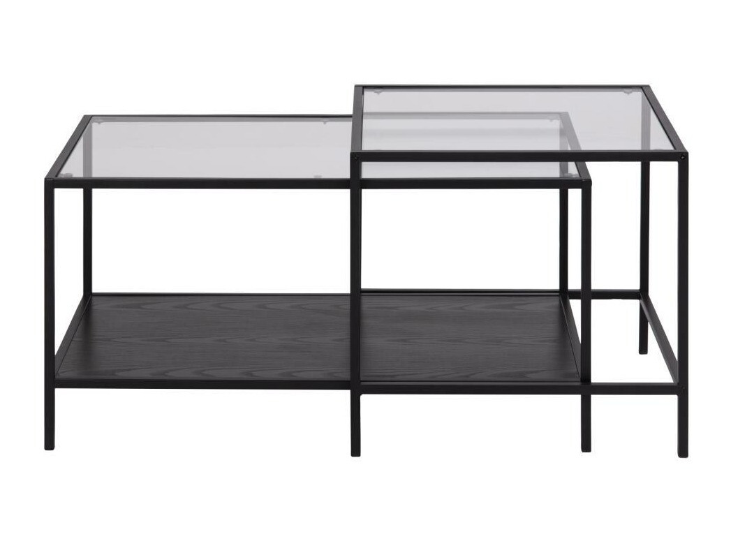 Conjunto de mesa de centro Norsica Sevferi 189 (Preto)