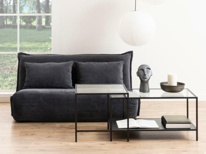 Conjunto de mesa de centro Norsica Sevferi 189 (Preto)