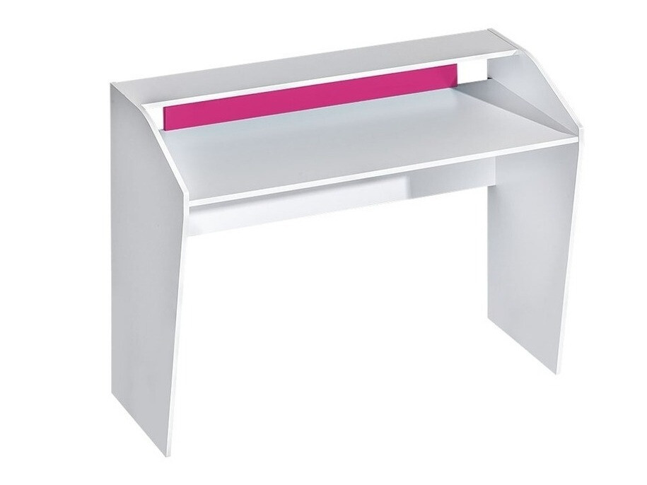 Mesa de escritório Sorviru 100 (Branco + Rosa)