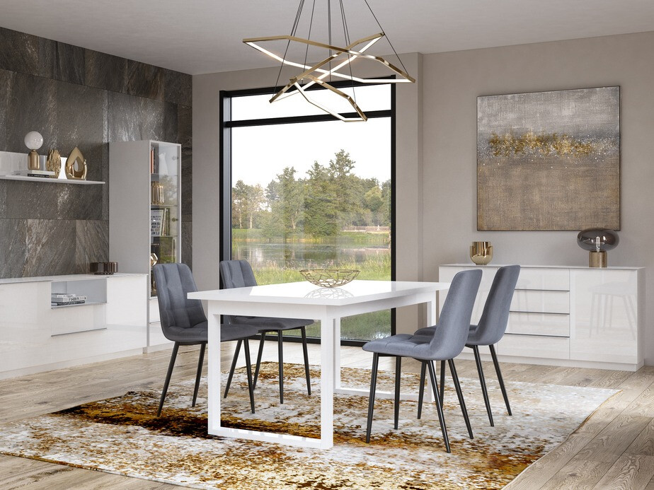 Cómoda Fervese 108 (Branco + Branco brilhante)