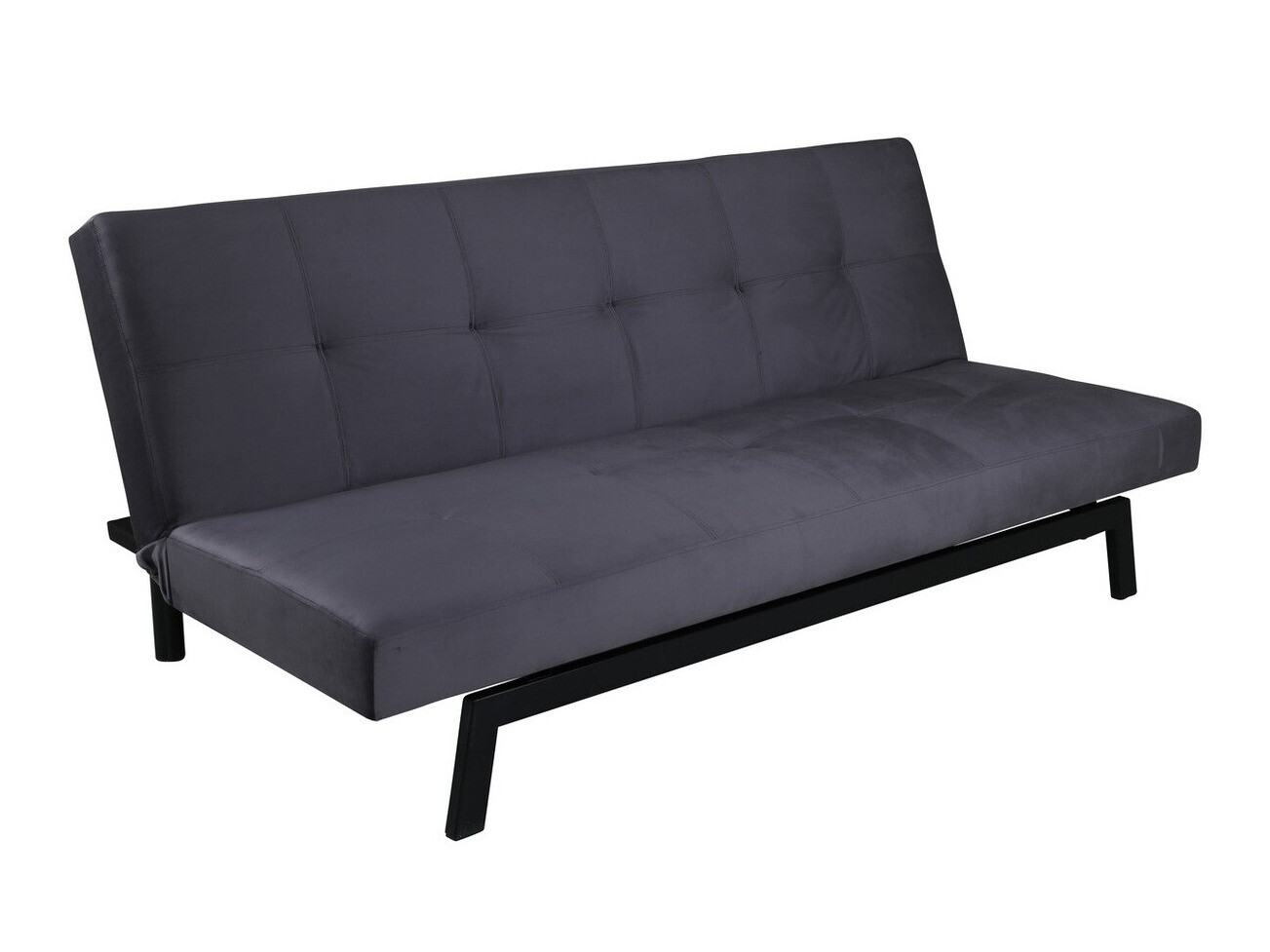 Sofá-cama Dallas 1710 (Cinzento escuro + Preto)