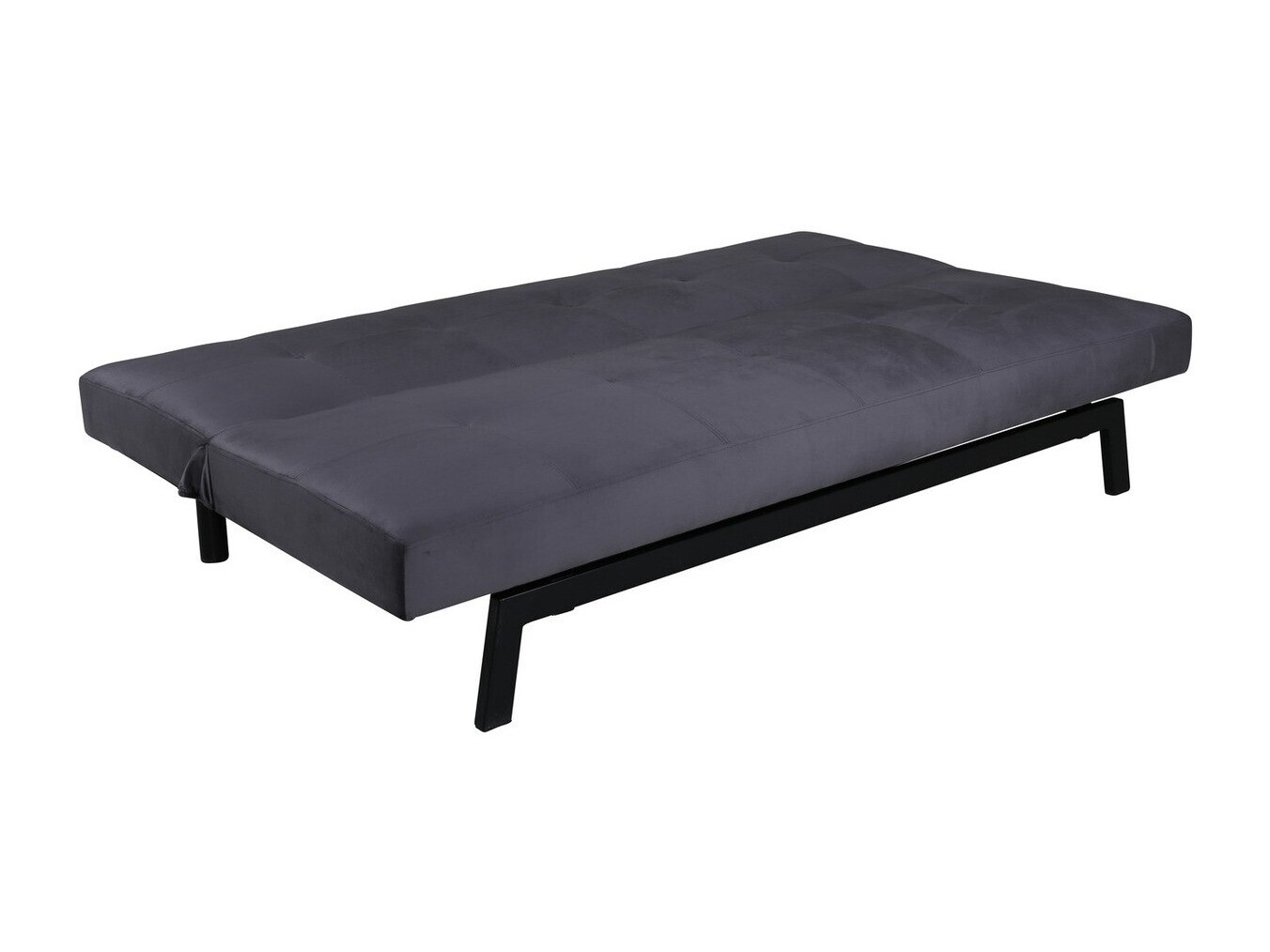 Sofá-cama Dallas 1710 (Cinzento escuro + Preto)