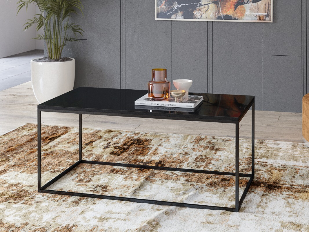 Mesa para revistas Fervese 115 (Preto + Preto brilhante)