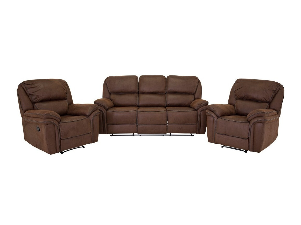 Conjunto de mobiliário com estofo Dallas 4726 (Castanho)