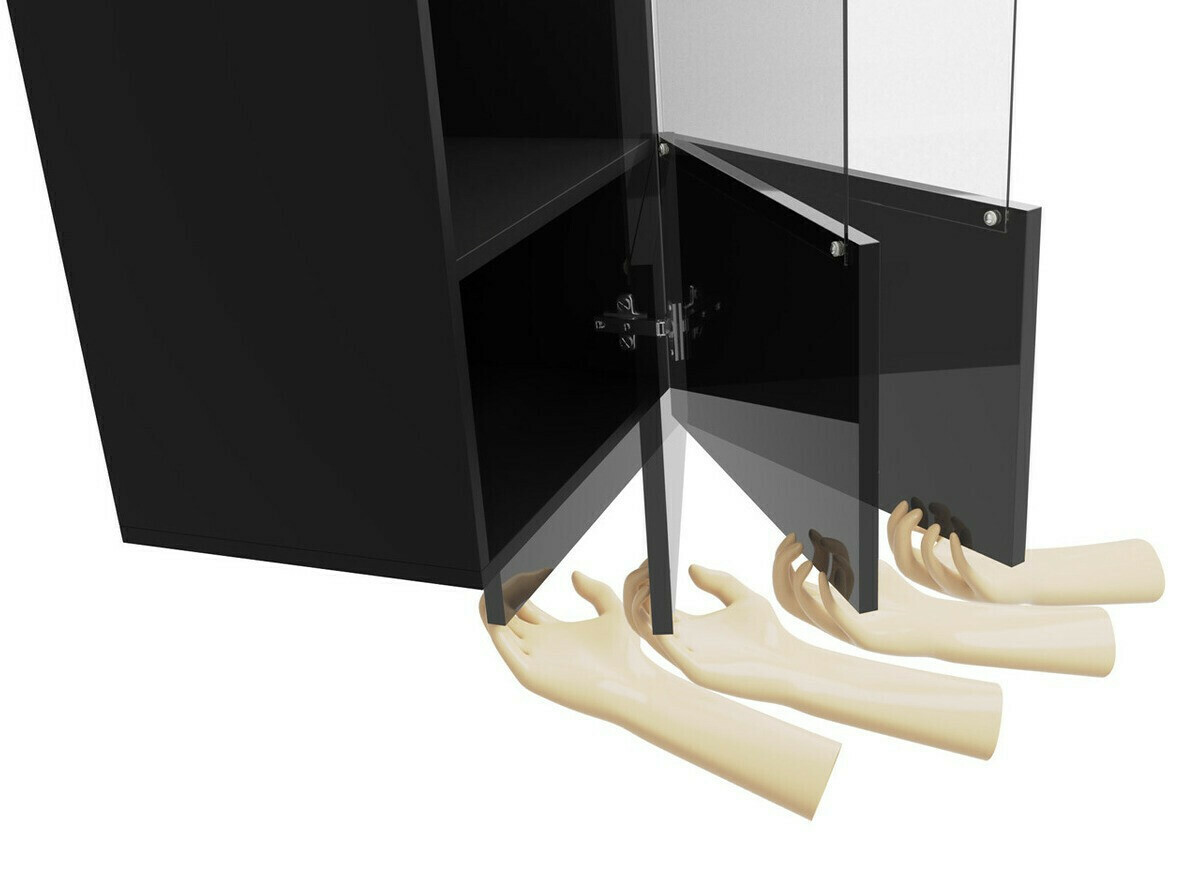 Conjunto para sala de estar Tivdalu 109 (Branco + Branco brilhante + Preto + Preto brilhante)