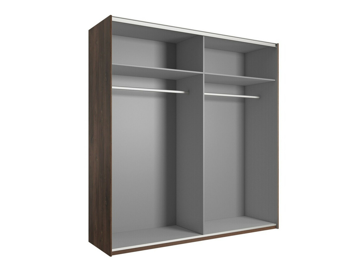 Conjunto para quarto Felelie 107 (Carvalho Flagstaf escuro + Prateado)