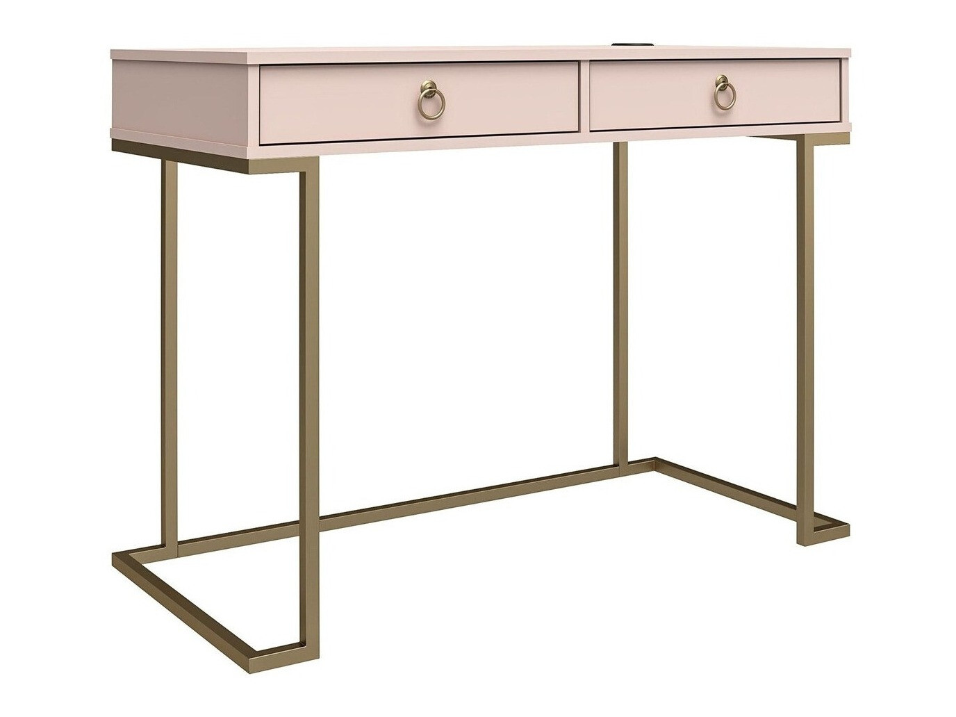 Mesa de escritório CosmoLiving by Cosmopolitan Fersale 100 (Rosé + Dourado)