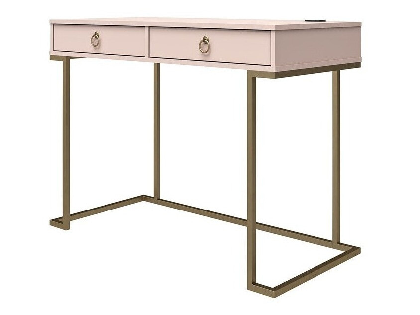 Mesa de escritório CosmoLiving by Cosmopolitan Fersale 100 (Rosé + Dourado)