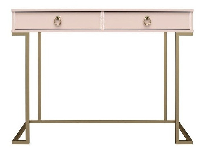 Mesa de escritório CosmoLiving by Cosmopolitan Fersale 100 (Rosé + Dourado)