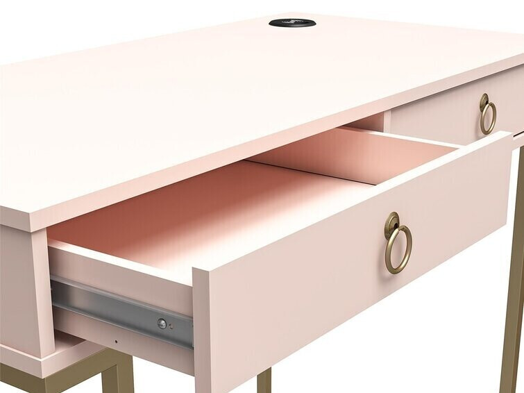 Mesa de escritório CosmoLiving by Cosmopolitan Fersale 100 (Rosé + Dourado)