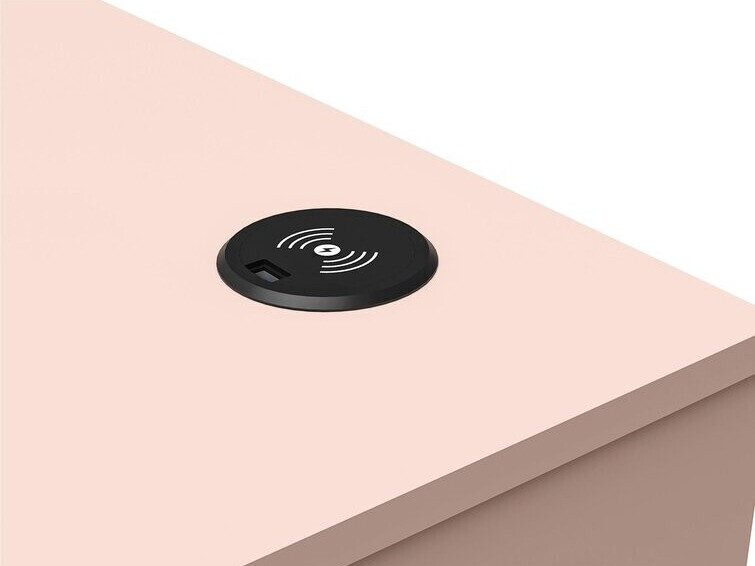 Mesa de escritório CosmoLiving by Cosmopolitan Fersale 100 (Rosé + Dourado)