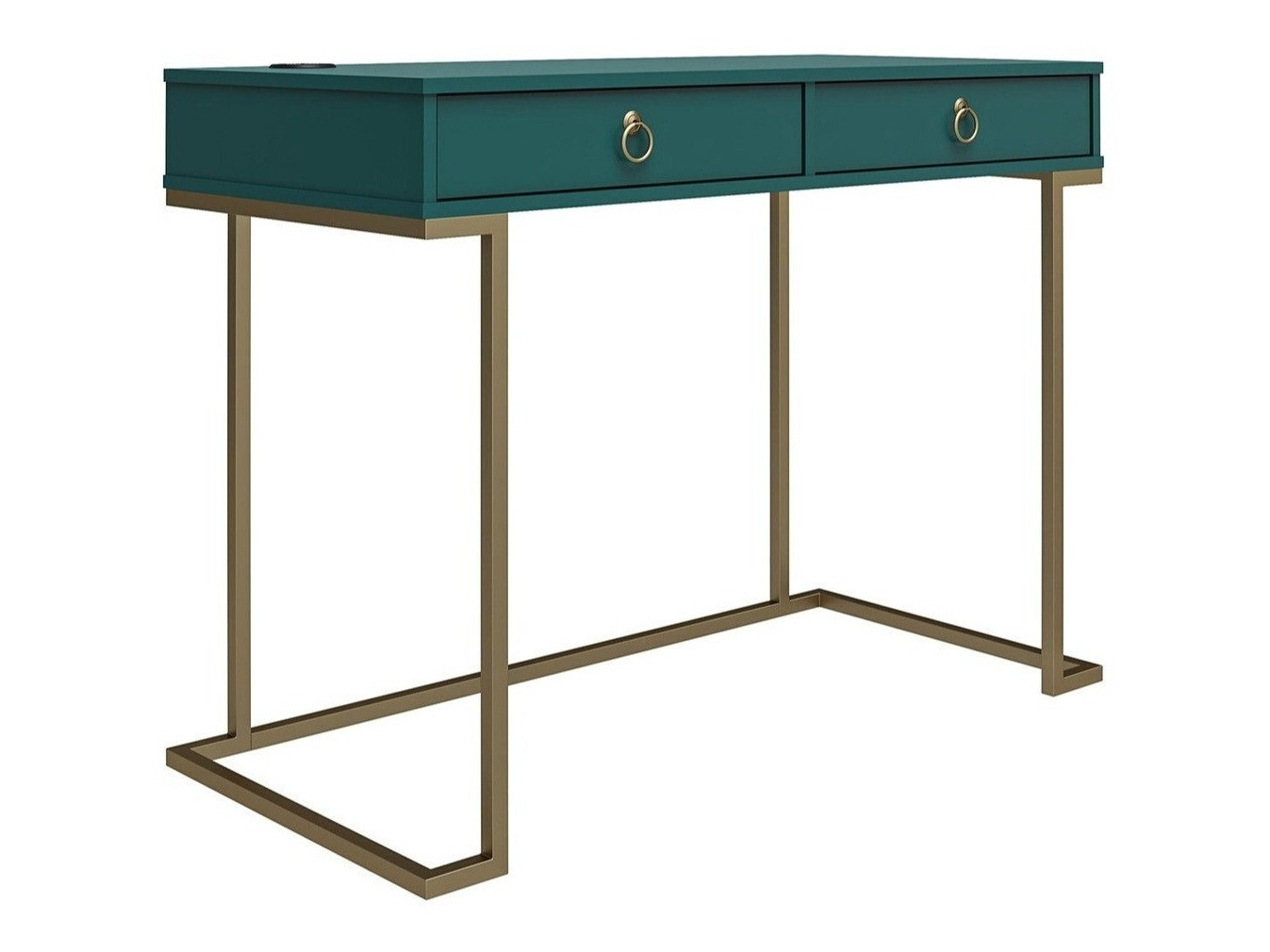 Mesa de escritório CosmoLiving by Cosmopolitan Fersale 100 (Turquesa + Dourado)