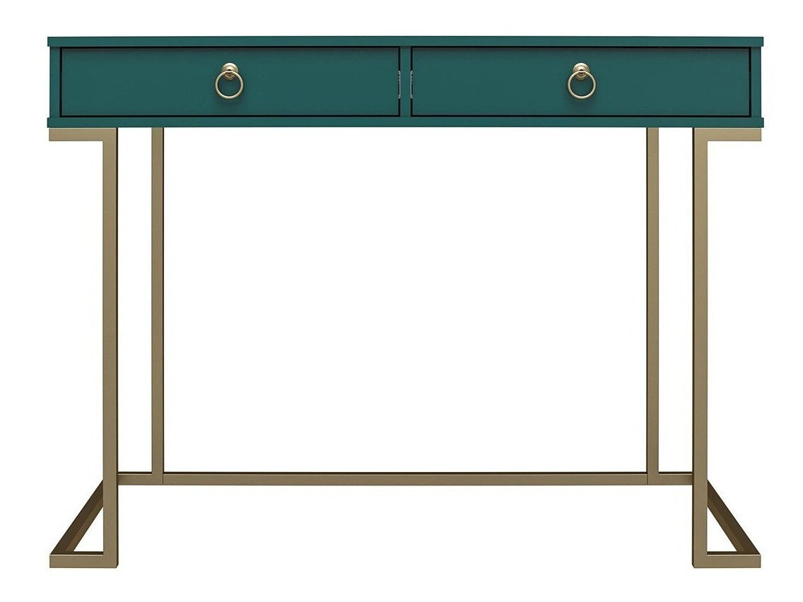 Mesa de escritório CosmoLiving by Cosmopolitan Fersale 100 (Turquesa + Dourado)