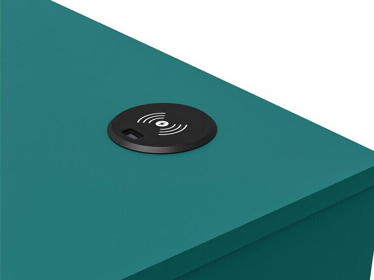 Mesa de escritório CosmoLiving by Cosmopolitan Fersale 100 (Turquesa + Dourado)