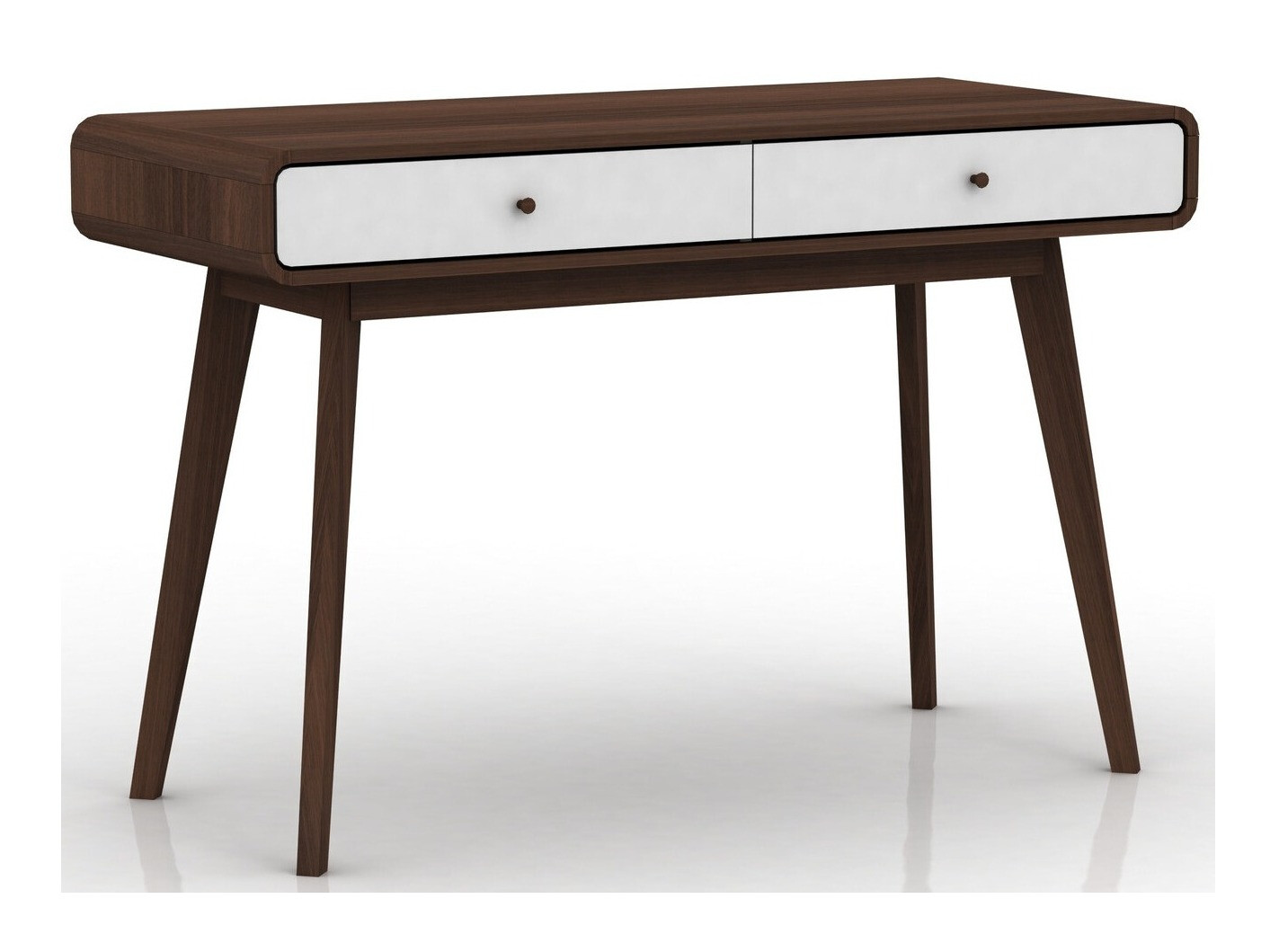 Mesa de escritório Elbtena 108 (Noz + Branco)