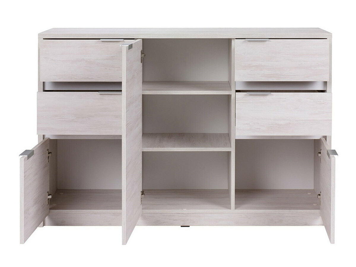 Conjunto para sala de estar Fivelbo 117 (Carvalho do Monastery + Preto brilhante)