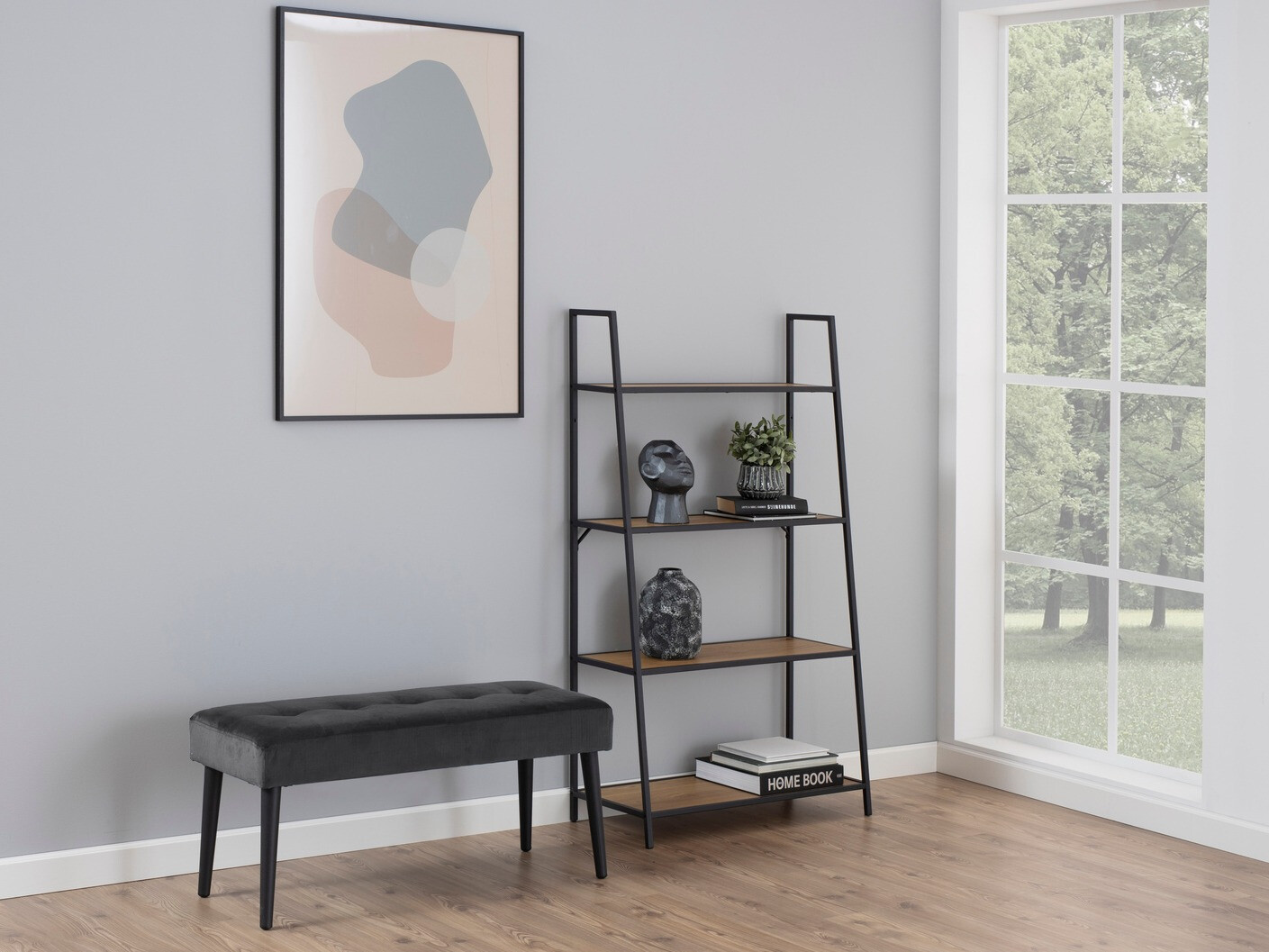 Banco estofado Norsica 326 (Cinzento)