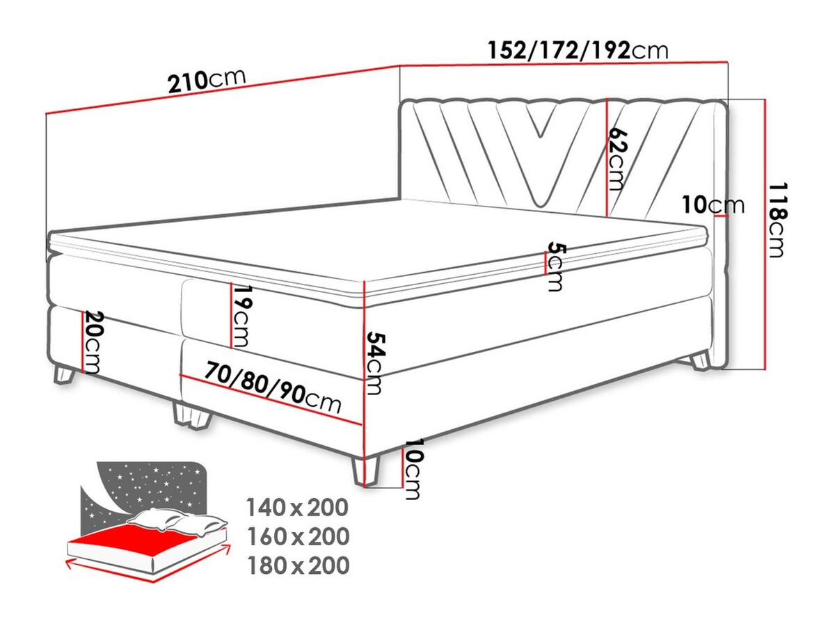 Cama continental ComfiDream Solra (Fresh 32)