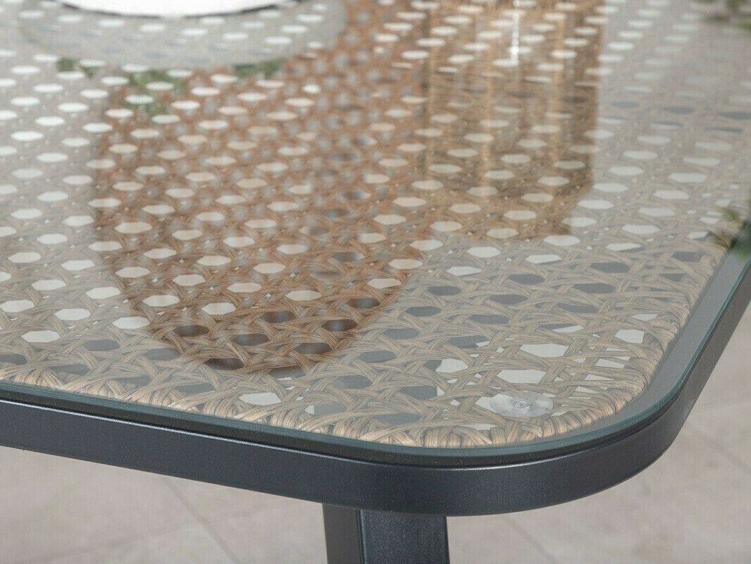 Conjunto de mesa e cadeiras Dallas 2477 (Castanho claro + Preto)