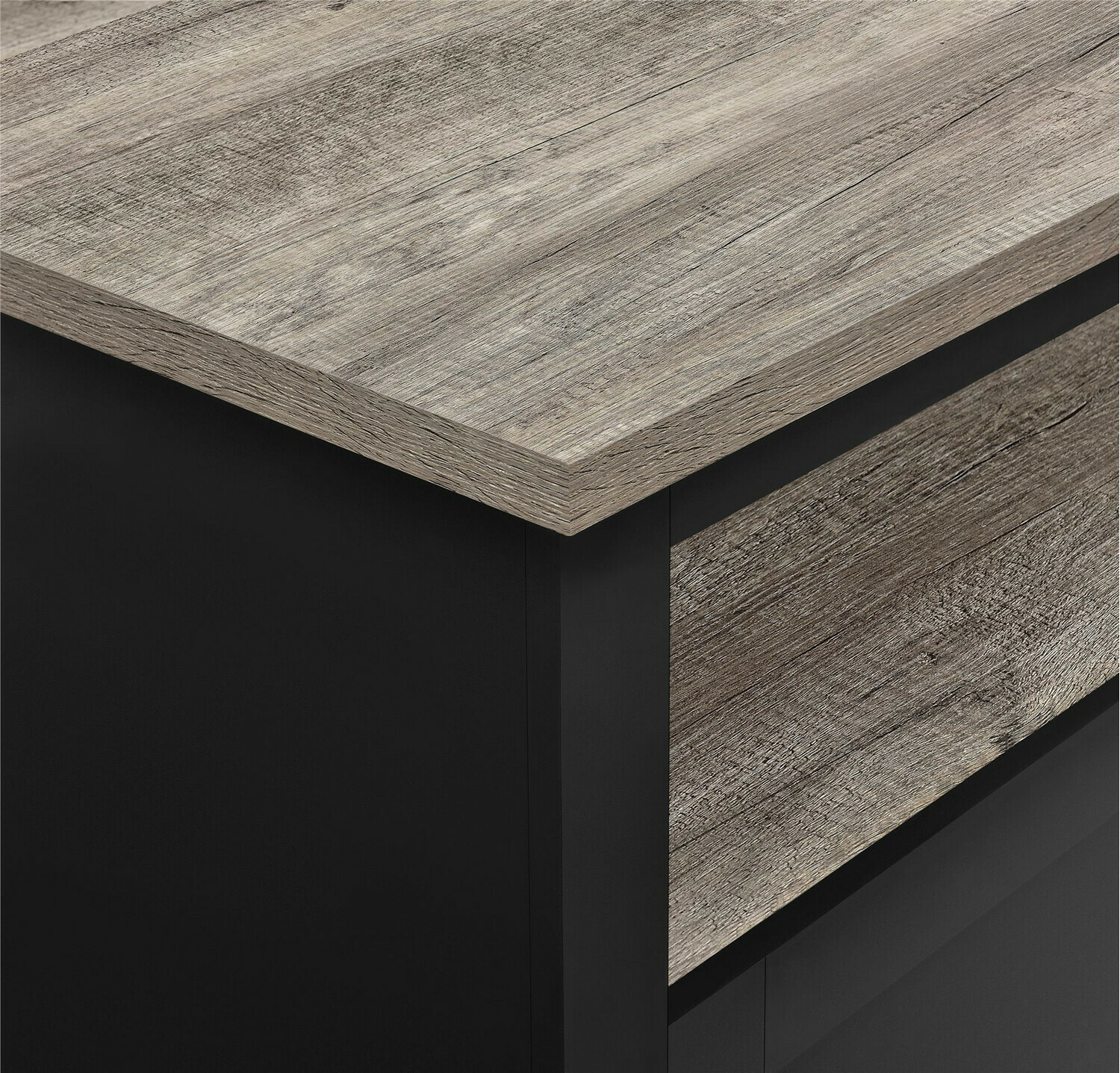 Mesa de centro Tulsa 300 (Preto + Castanho claro)